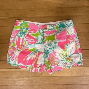 Lilly Pulitzer Pink, Green, and Blue Floral Buttercup Shorts